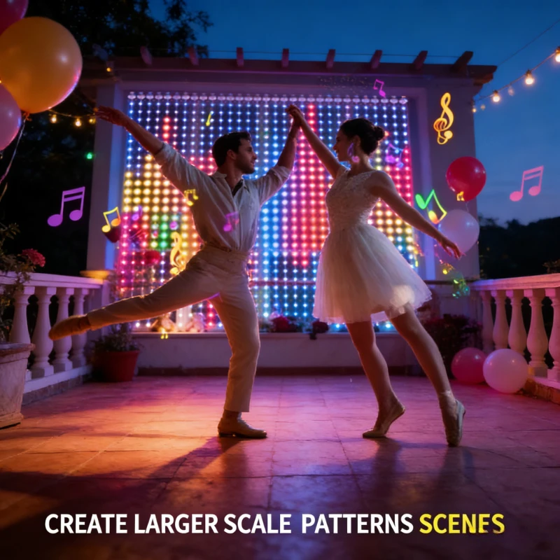 Wedding Lighting And Decor - Smart 400LED Curtain Lights, Music Sync