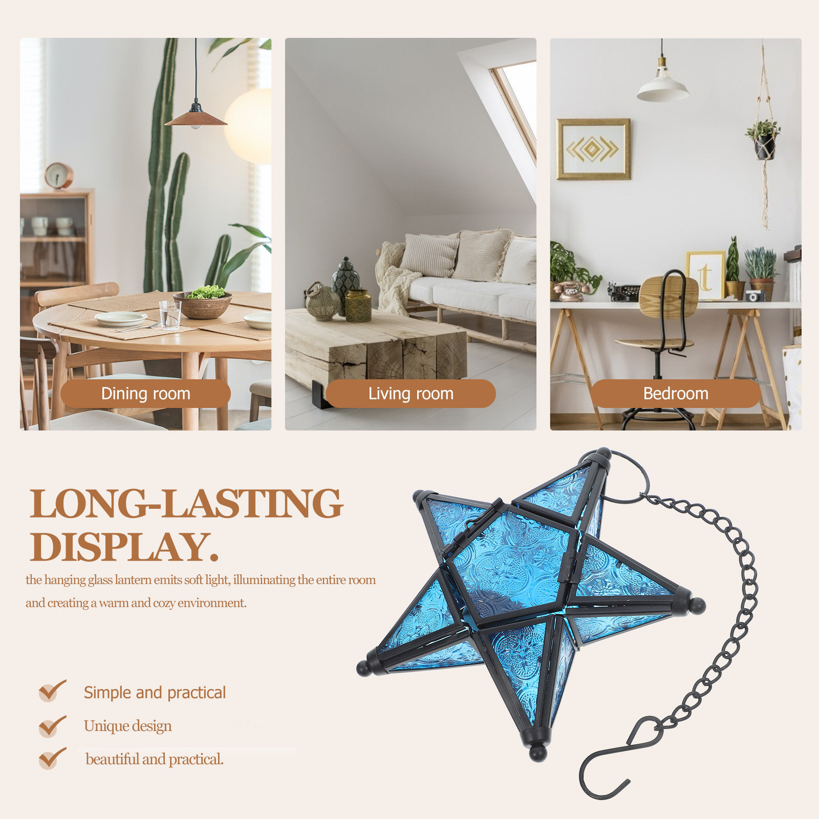 Hanging Star Lantern Glass Hol - огляд і ціна Wedding Lighting And Decor