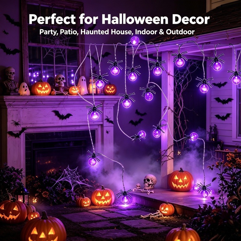 Battery Powered Spider LED Str - огляд і ціна Lighting Decoration Outdoor