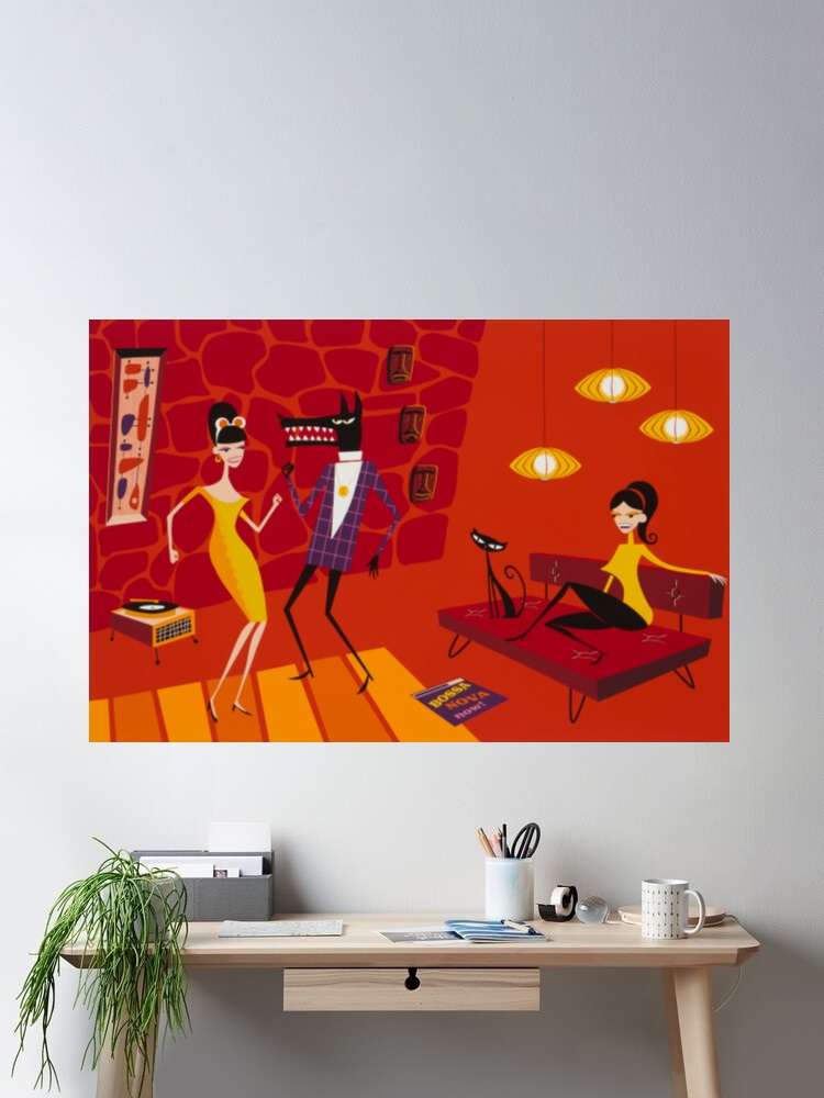 Josh Agle Bossa Nova Now Photo - огляд і ціна Nova Decor & Lighting Vase